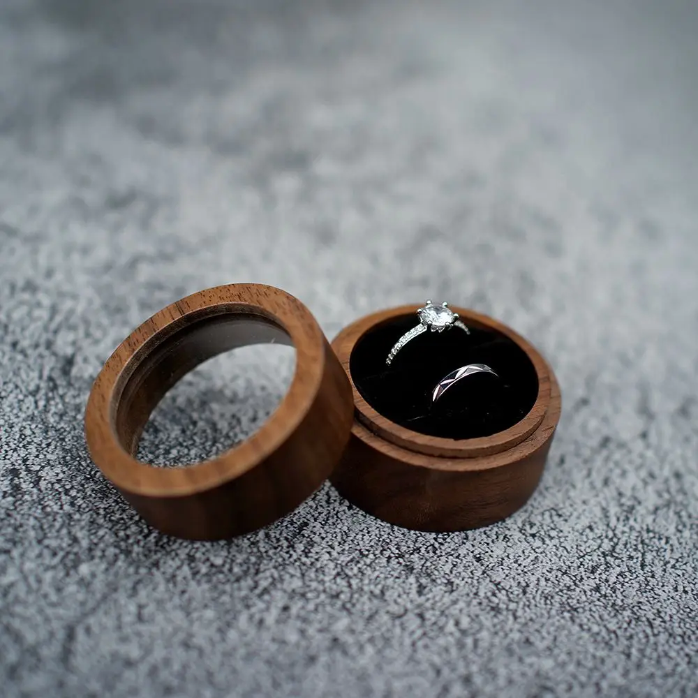 

Visible Window Jewelry Box Gift Case Proposal Engagement Ceremony Ring Bearer Box Presentation Box Storage Box Ring Box