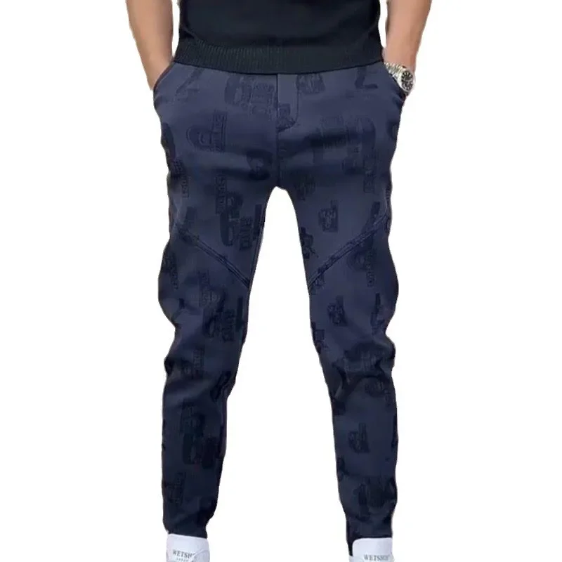 Модные камуфляжные мужские джинсы свободного кроя 2024 новый стиль Гонконгские