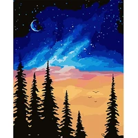 amtmbs diy painting by numbers night star tree landscape pictures by numbers drawing on canvas handpainted wall art decor