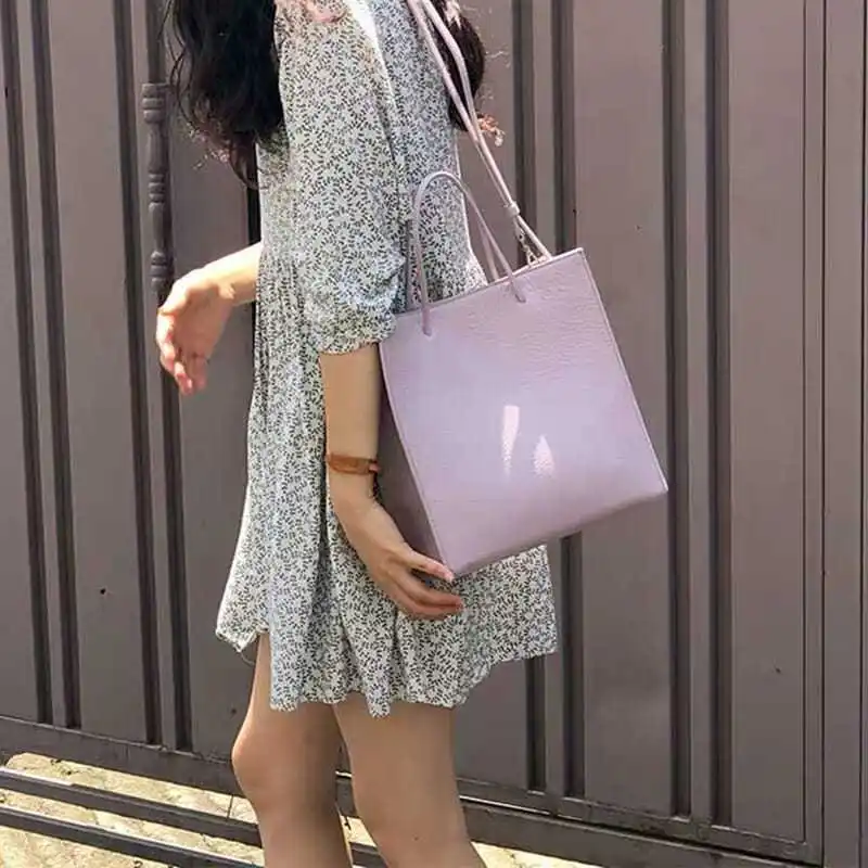 

Women Bag Korean Simple Casual Fashion Zipper SOFT Tote Bags for Women Shoulder Bag All-match Small Fresh