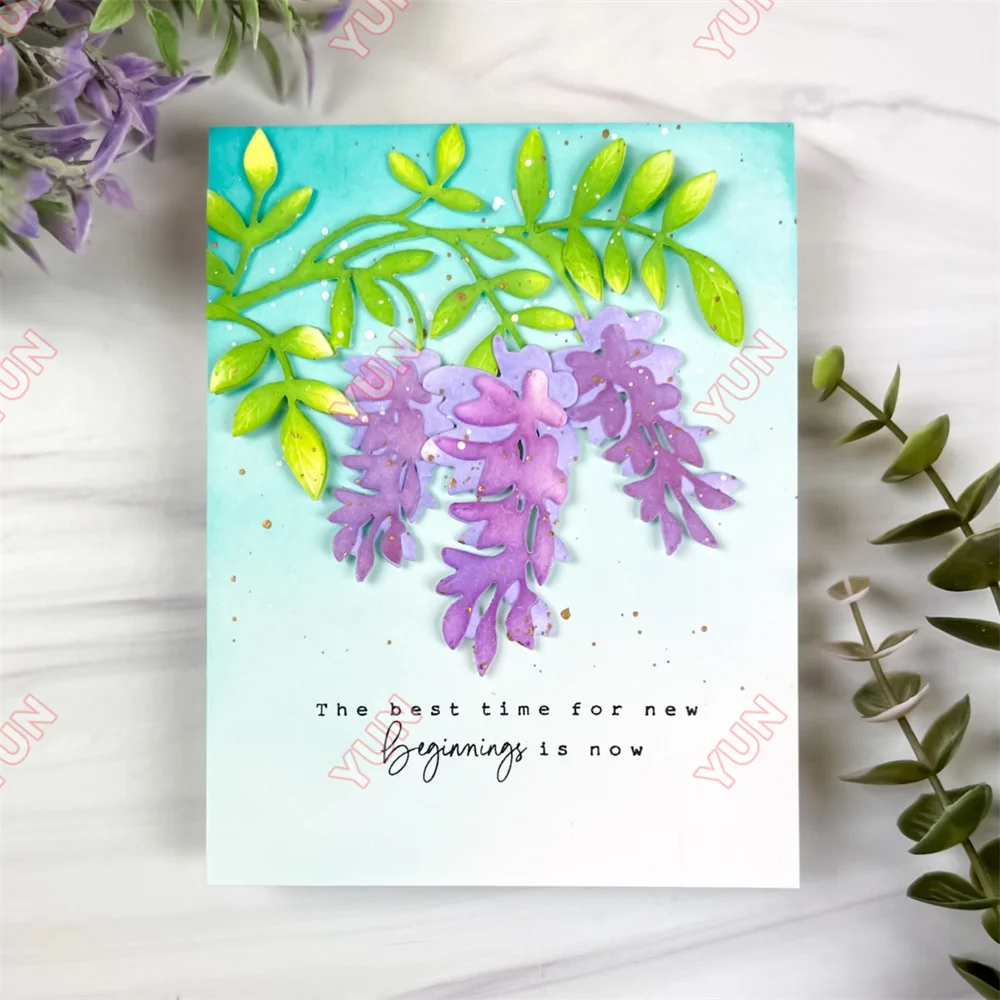 Новейшие металлические Вырубные штампы для рукоделия 2024 ботаники Глициния