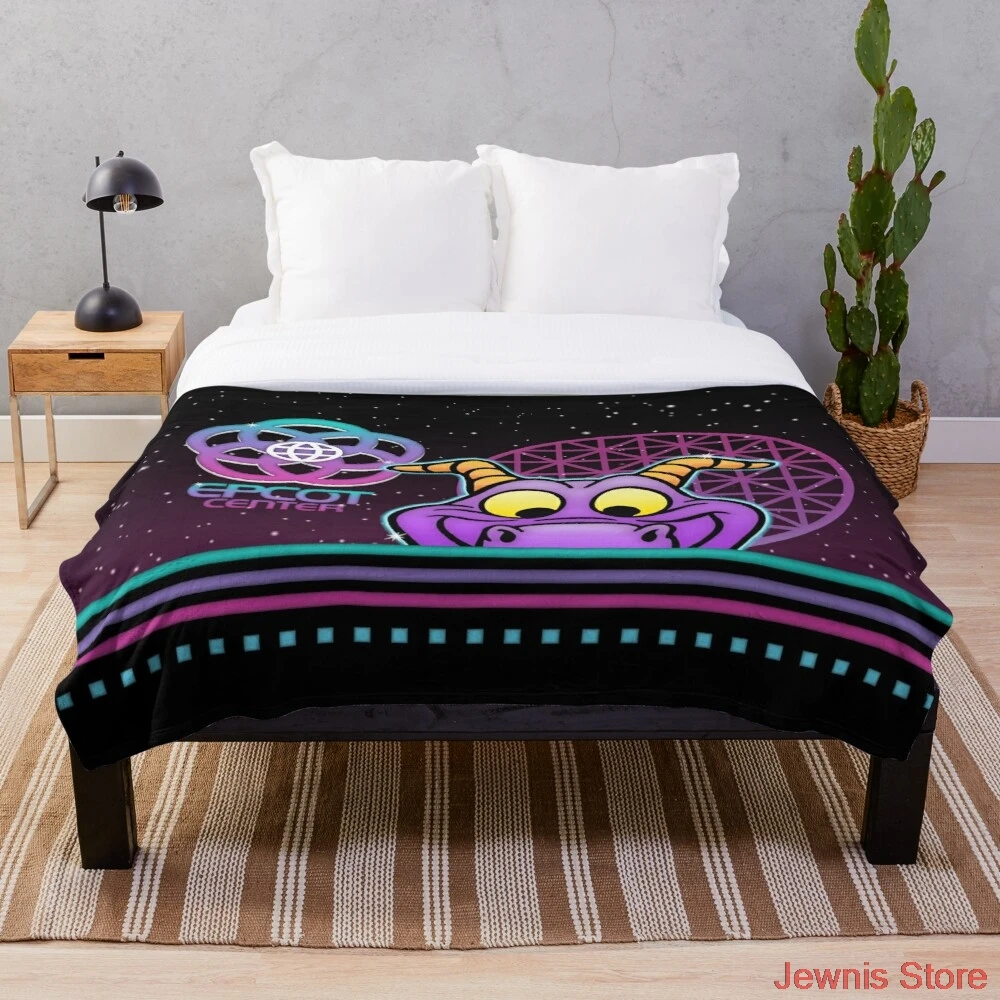 

80 s светящееся одеяло, супермягкое одеяло с принтом для семейного автомобиля и дивана, летние офисные одеяла