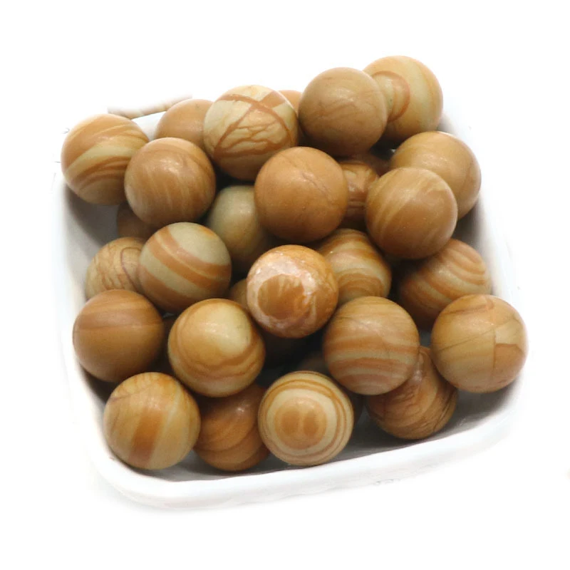 

3PCS 16MM Picture Jasper Round Beads for DIY Making Jewelry NO-Drilled Hole Loose Healing Cute Stone Crystal Sphere Balls