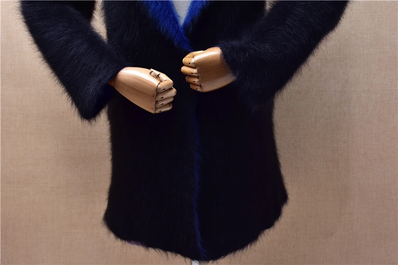 Женская осенне-зимняя одежда Mujer модный черный норковый кашемировый вязаный