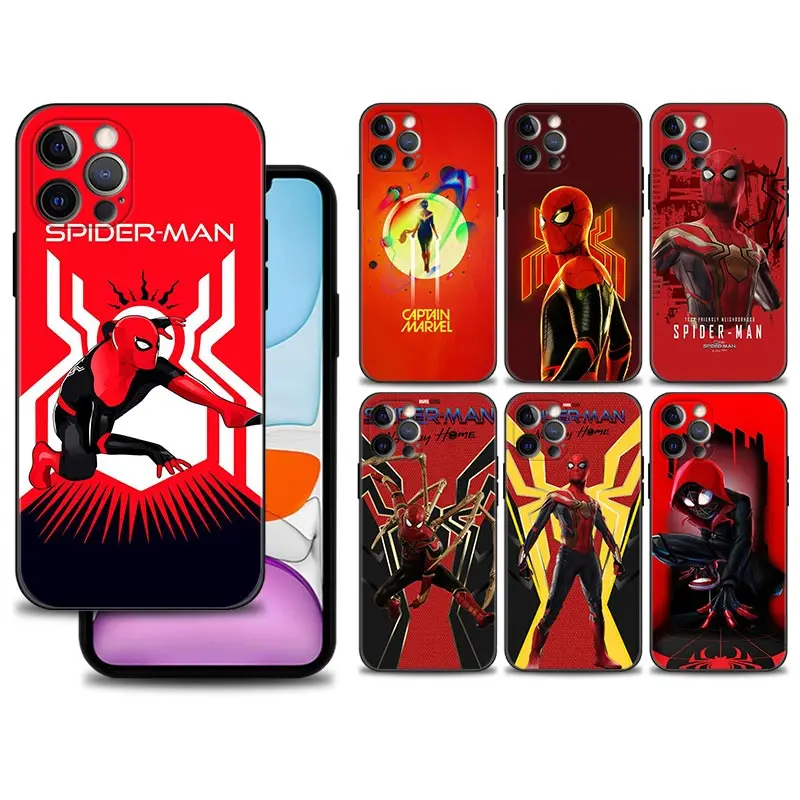 

Case For iPhone 11 7 13ProMax 12ProMax 11ProMax XR XS 13 12 11 Pro Max XSMax X 8 6 Coque Marvel Spiderman 3 Tom Holland