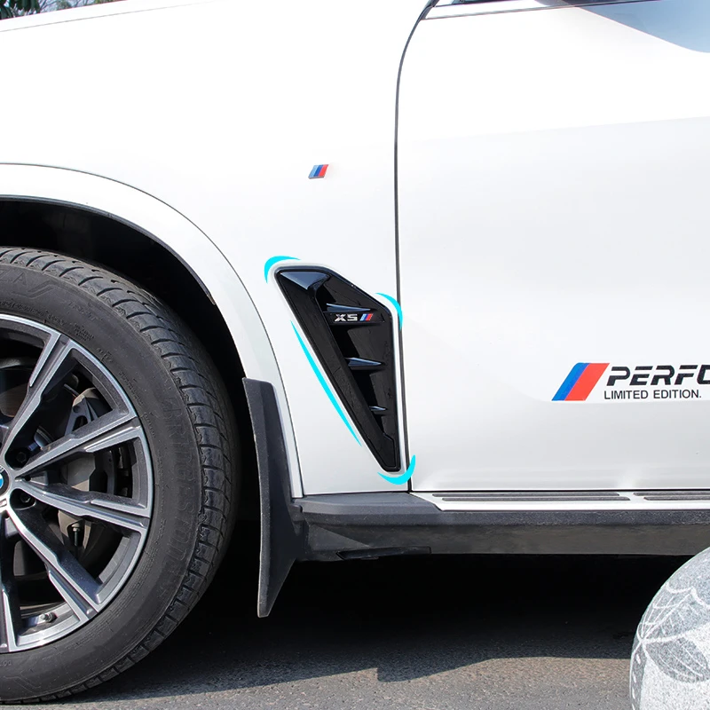 

2 Pcs Car Front Fender Vent Sport Decoration Cover Sticker Exterior Styling Modification Accessories For BMW X5 G05 2018-2022