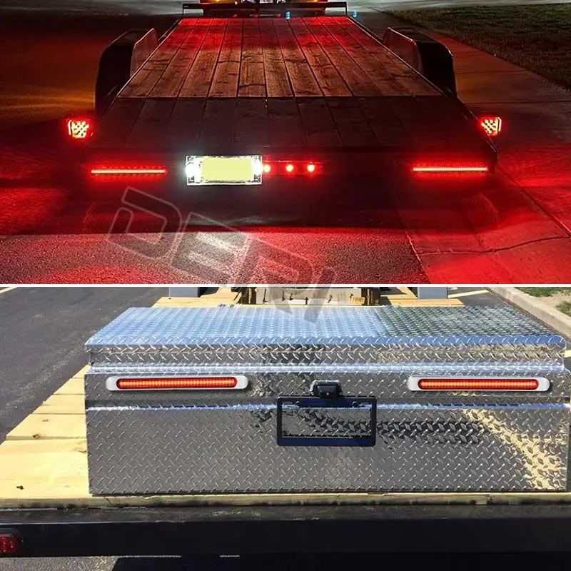 2x LED Brake Tail Lights 72Leds Red Yellow Flowing Water Lamp DRL 12V 24V Universal For Truck Trailer RV Bar Tow Boad Taillight (art.: 3920bf64e97ad) - 3920bf64e97ad