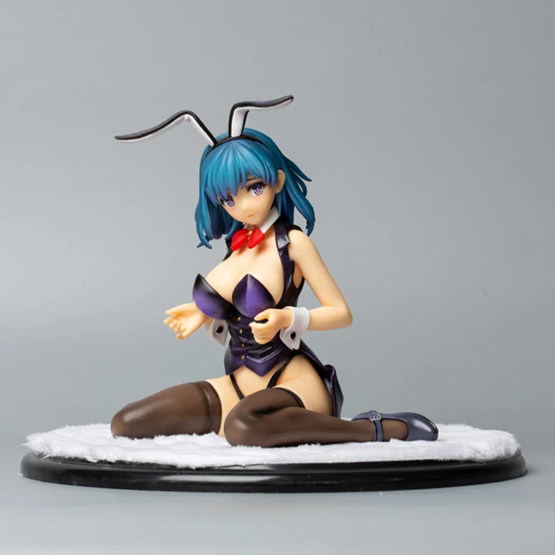 

14cm Anime Beautiful Girl Misaki Kurehito Blowing Stone Flower Sexy Bunny Girl Model Boxed Figure collection figures gift