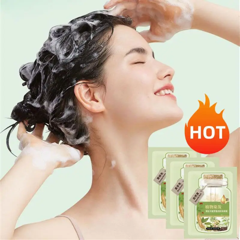 Шампунь для окрашивания седых волос натуральная растительная пузырьковая