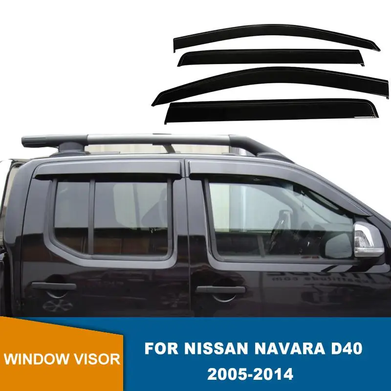 

Дефлектор боковых окон для Nissan Navara D40 2005 2006 2007 2008 2009 2010 2011 2012 всепогодные экраны солнцезащитный козырек от дождя