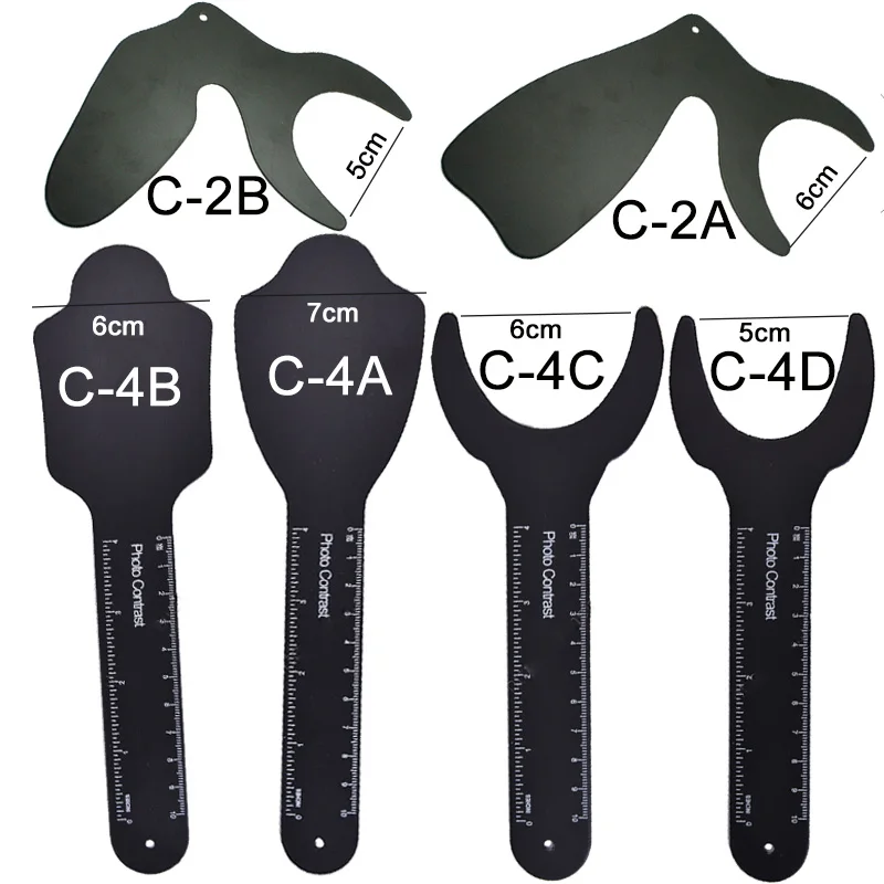 

1pcs Dental Orthodontic Black Background Board Photo Image Contrast Board Oral Cheek Plate with Scale Mark Dentist Tools