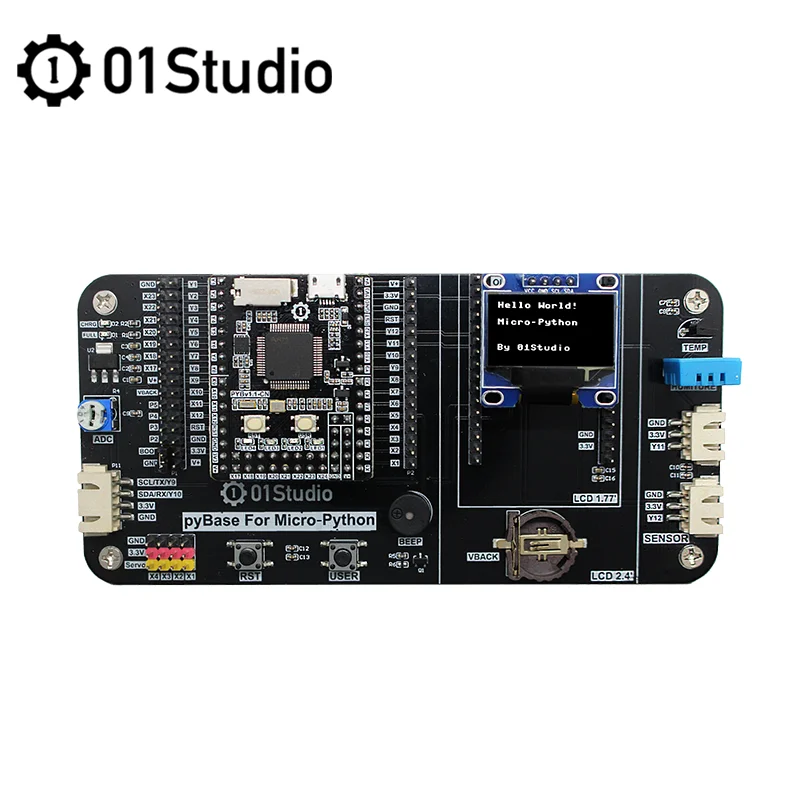 01Studio pyBase Micropython Base Board встроенная совместимая с pyBoard STM32 ESP32 K210