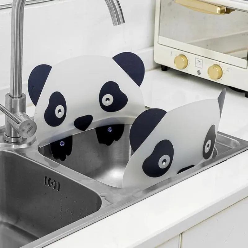 

JINGWAN Kitchen Tool Cute Cartoon Panda Penguin Water Splash Guard Baffle Board Sucker Water Baffle Plate Wash Basin Sink Board