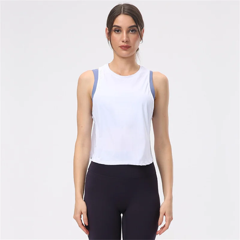 Best Women's Yoga Shirts Vests Fitness Crop Tops Pleated Crumpled Loose Breathable Sports T-shirts Tennis Gym Workout Sportswear