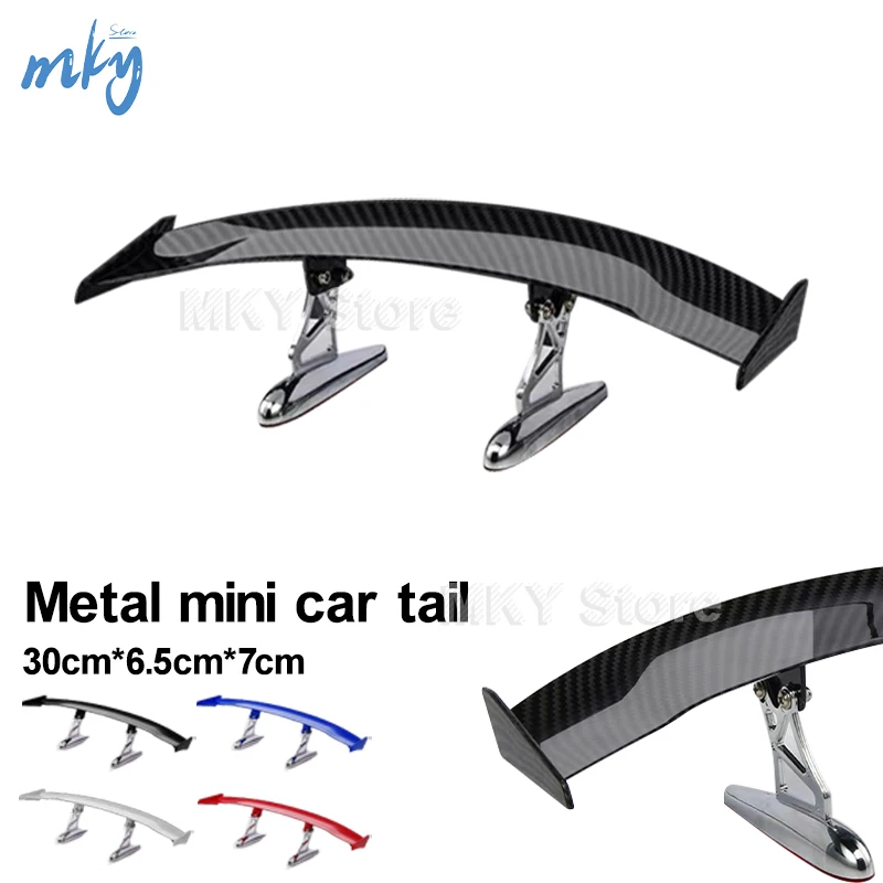 

Universal Metals Mini Carbon Fiber Pattern Spoiler JDM Racing Style Car Rear Tail Wing 30cm Auto Exterior Decoration Accessories