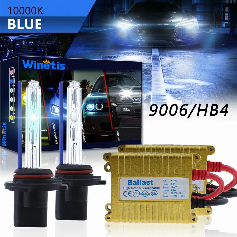 

55W Winetis 9006 Hb4 Hid Headlight Bulb Low Beam Conversion Kit Lamp Blue 10000K