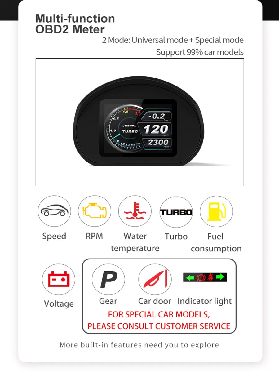 

100% Brand New A2 Car HUD Display Head-up Display ObdII 12v Car Electronics Accessories Car HUD Digital Gauges
