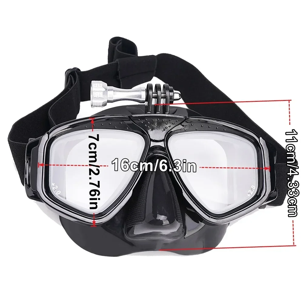 Оптические маски для подводного плавания с дальнозоркостью по рецепту RX линзами