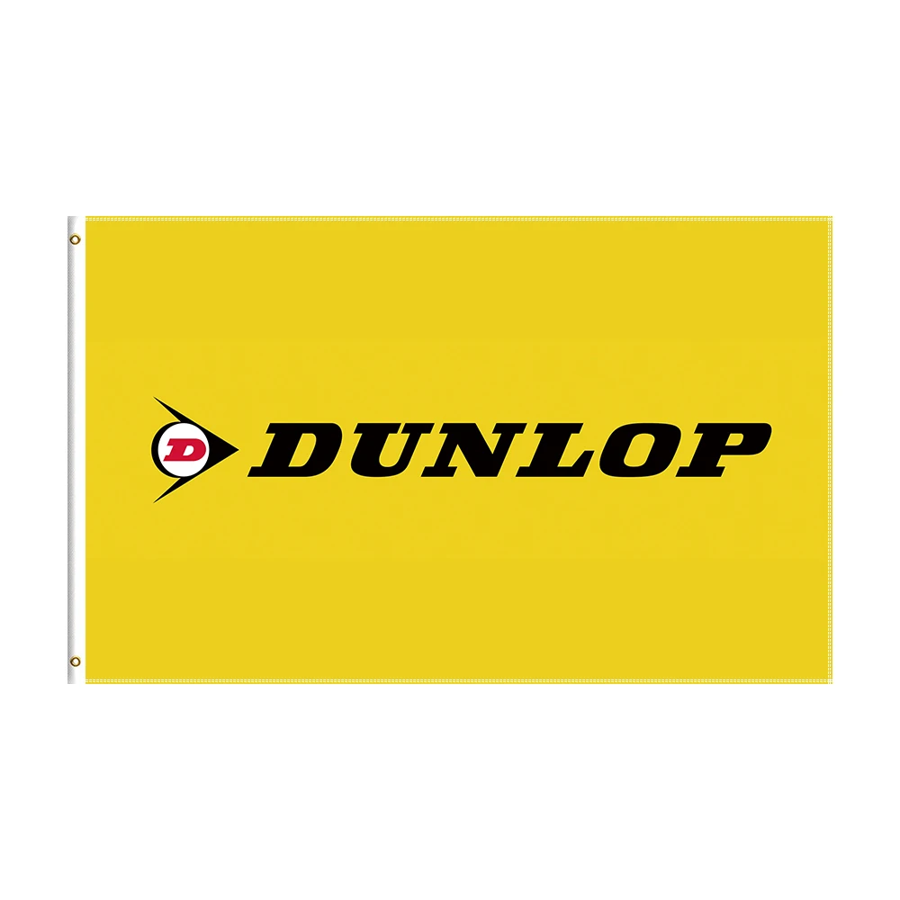 

3x5 Ft DUNLOP logo Flag Polyester Printed Racing Car Banner For Decor