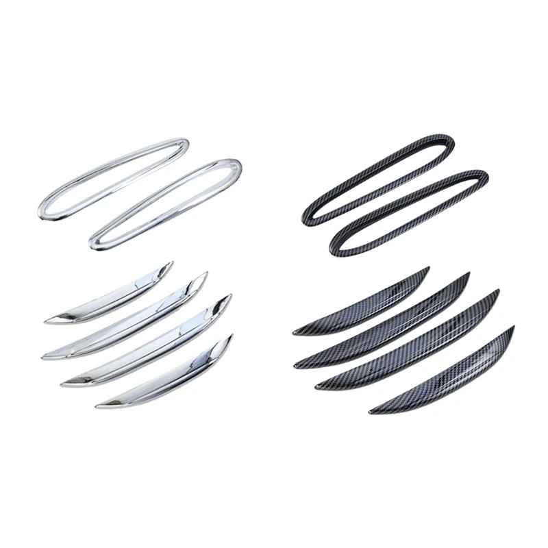 

Car Front Rear Fog Light Lamp Eyebrow Frame Trim Cover Sticker For Mercedes Benz GLC Class X254 2023 Car Accessories (Silver)