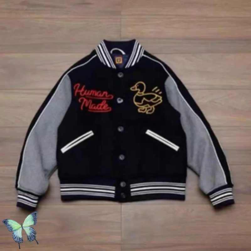 

Human Made Duck Embroidered Jacket Single Breasted Heavy Fabric Human Made Girls Don't Cry Jacket Coat