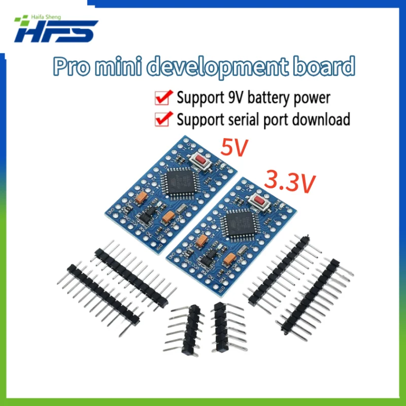 

Development board for Arduino, Pro Mini 328 ATMEGA328P, ATMEGA328, 5V, 16MHz, 3.3V, 8MHz