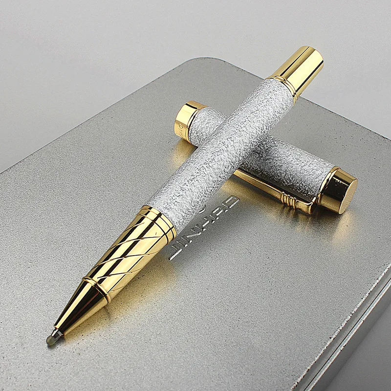 

Luxury Business Office Pen Metal Ballpoint Pens Student Writing School Rollerball Pen Stationery Supplies 8037