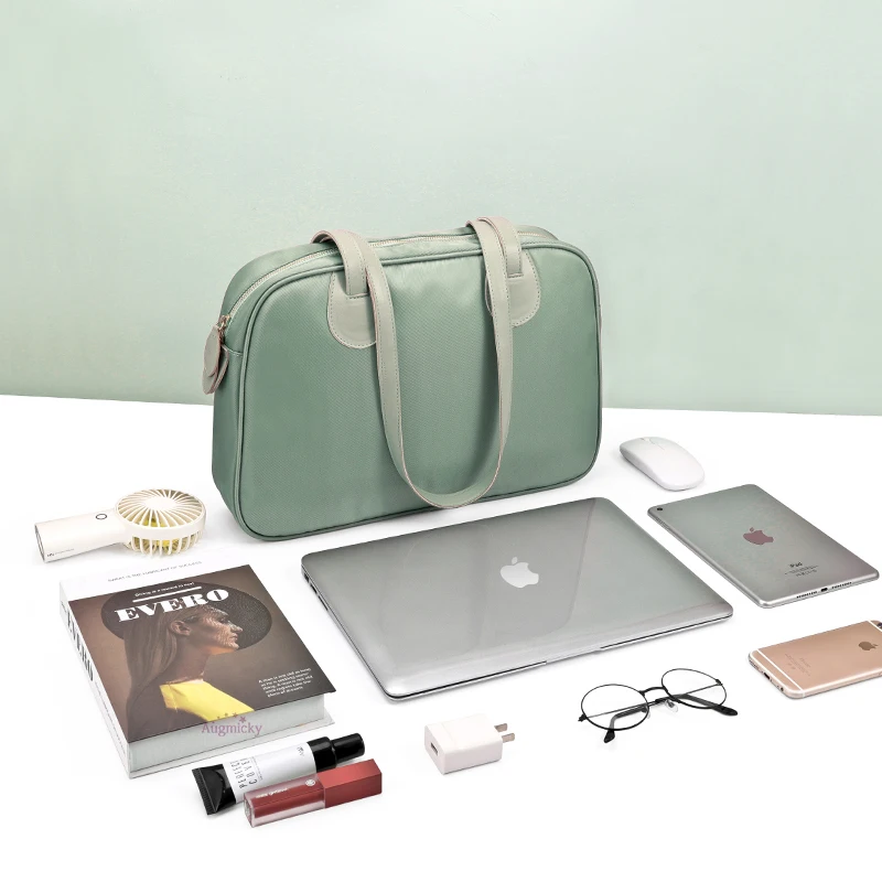 Casual Female Bag Portable Women Laptop Shoulder Bag For Macbook 13 14 15 16Inch Notebook Carrying Case Travel Handbag Briefcase images - 6