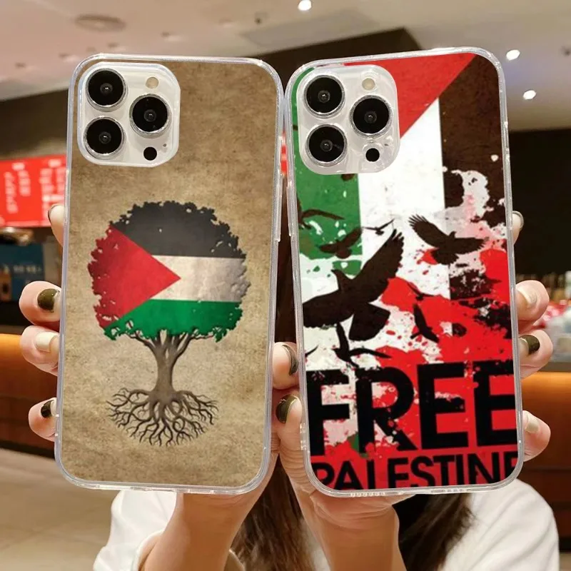 

Чехол для телефона с флагом Палестины для IPhone 14 13 12 11 XS X 8 7 6 Plus Mini Pro Max SE 2022, мягкий прозрачный чехол для телефона