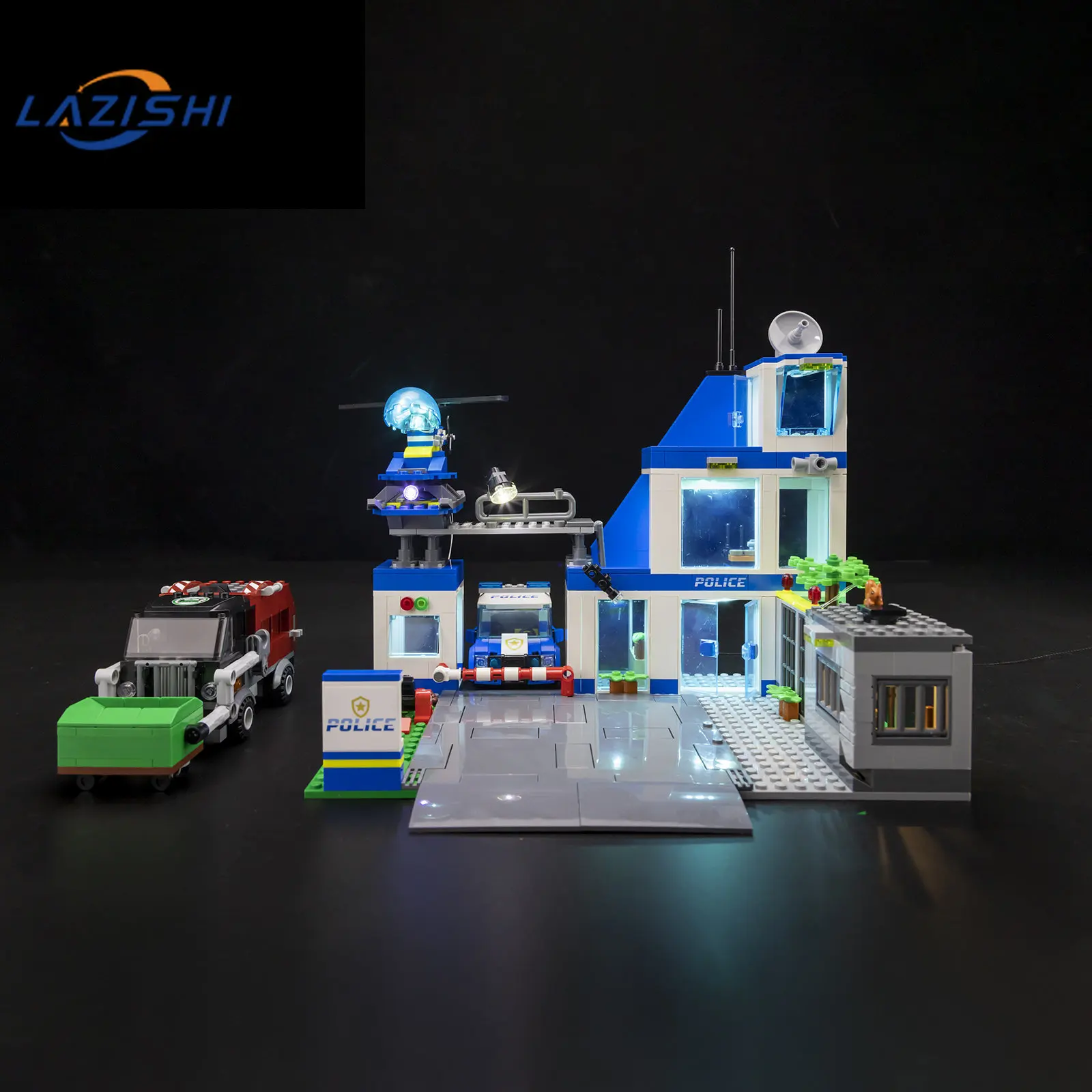 

Lazishi LED Light For 60316 Police Station Building Blocks Lighting Toys Only Lamp+Battery Box(Not ​Include The Model)