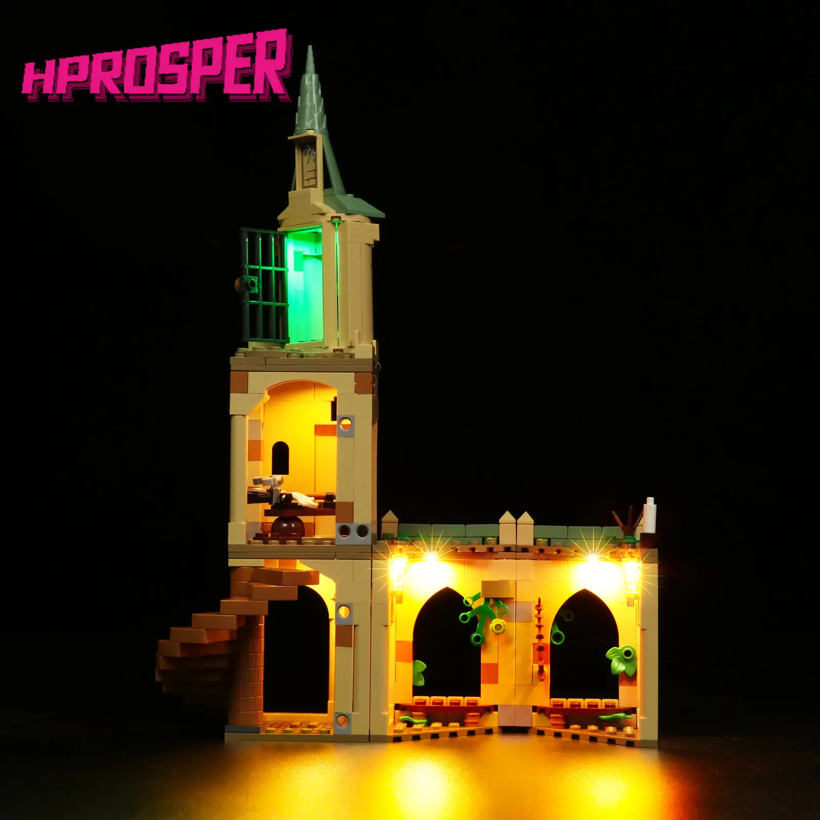 

Hprosper LED Light For 76401 Hogwarts Courtyard: Sirius’s Rescue Lighting Toys Only Lamp+Battery Box(Not Include the Model)