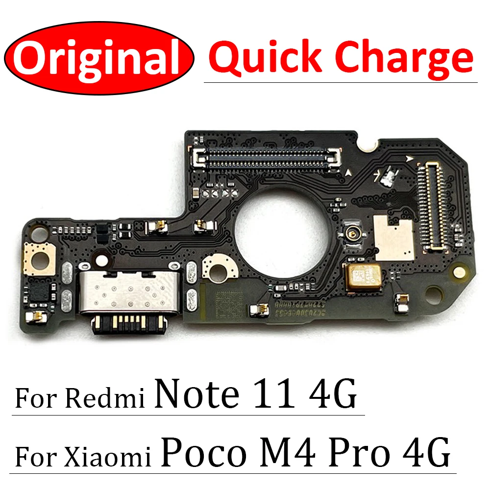 

100% оригинальный для Xiaomi Poco M4 Pro 4G / Redmi Note 11s 11 4G USB-порт для зарядки док-станция штепсельная плата гибкий кабель