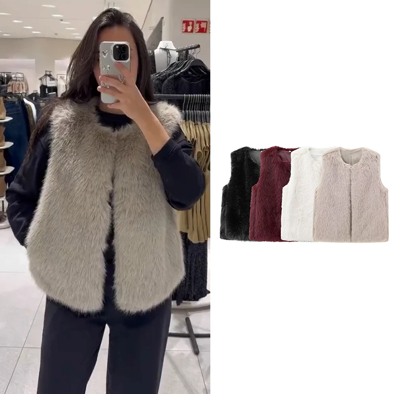 Жилеты TRAF осенние женские куртки новинка 2024 элегантная женская куртка шикарный