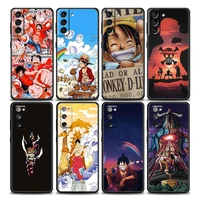 japan anime one piece luffy phone case for samsung galaxy s7 s8 s9 s10e s21 s20 fe plus note 20 ultra 5g soft silicone case capa