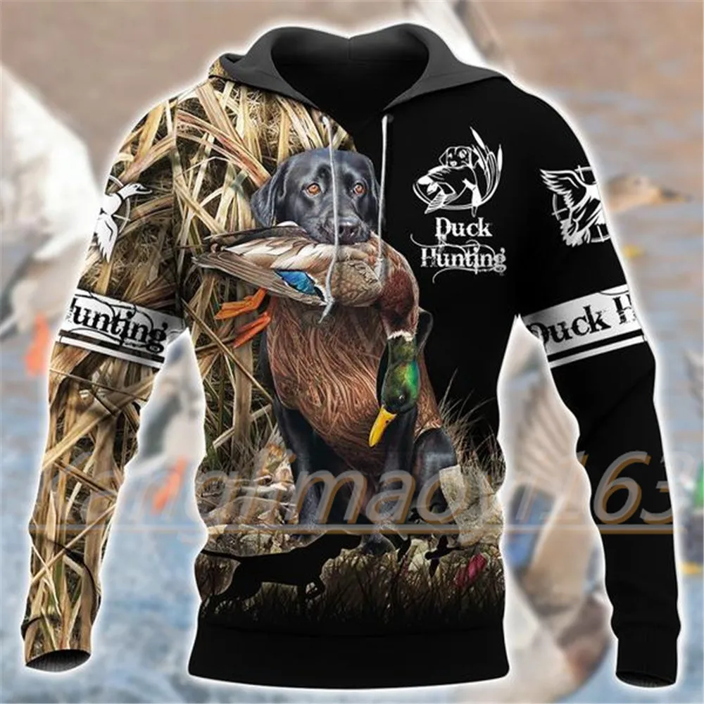 

Spring Autumn Hoodies Mallard Duck Hunting 3D Printing Hooded For Men And Women Outwear Hooded Pullover Casual Sweatshirt Unisex