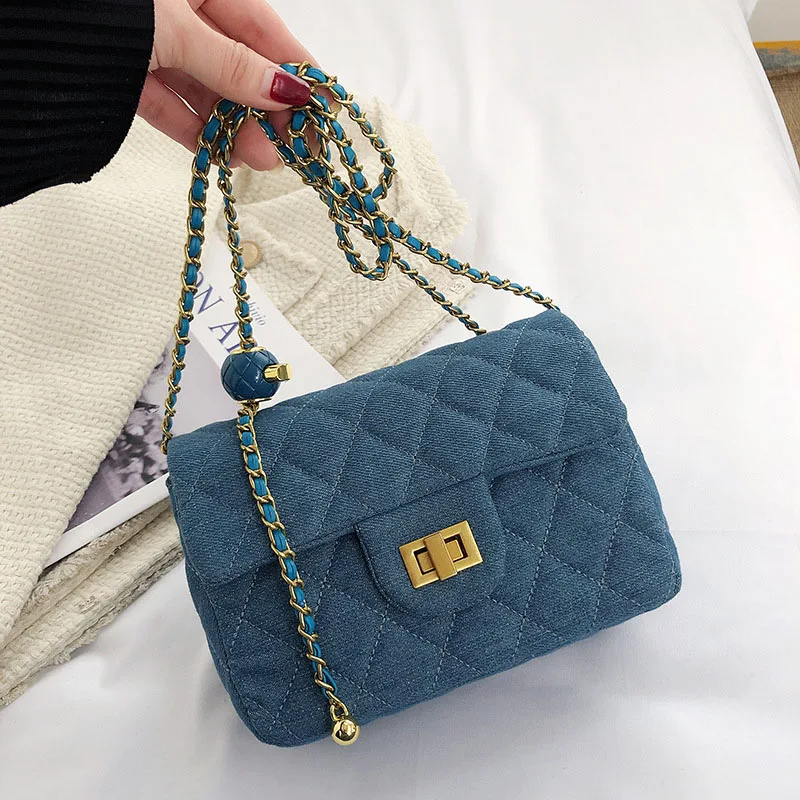 

Denim Crossbody Bags for Women 2022 Fashion Chain Flap Shoulder Bag Female Travel Handbags and Purses Lady Trend Brand Hand Bag