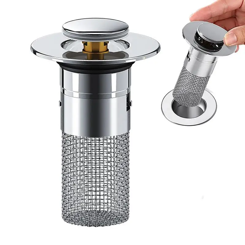 

Sink Plug Bathroom Sink Stopper Washbasin Pop Up Drain Plug Connector Anti Clogging For Bathroom Washbasins Sink Shower Tub