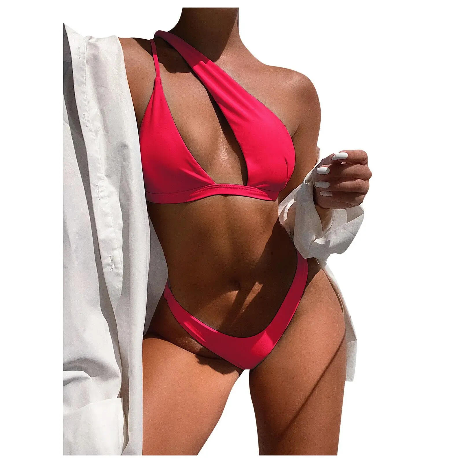 

2022 Sexy Women Swimsuit Bikini Set Up Triangle Swimwear Suits Bra Swimsuit Solid Bandage Bathing Suits Fashion Ladies Bathing