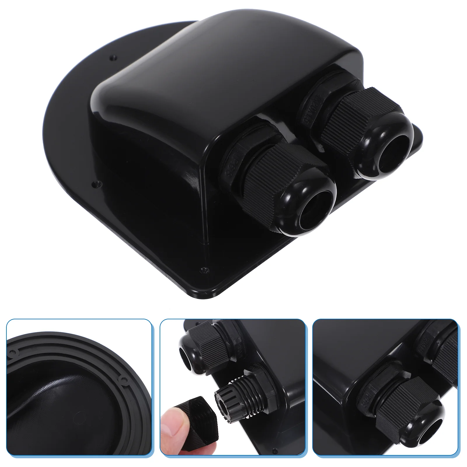 

Entry Cable Gland Solar Rv Dual Box Roof Project Wire Panel Wiring Holes Holder Abs Double Parts Car Hole Junction Mount Plate
