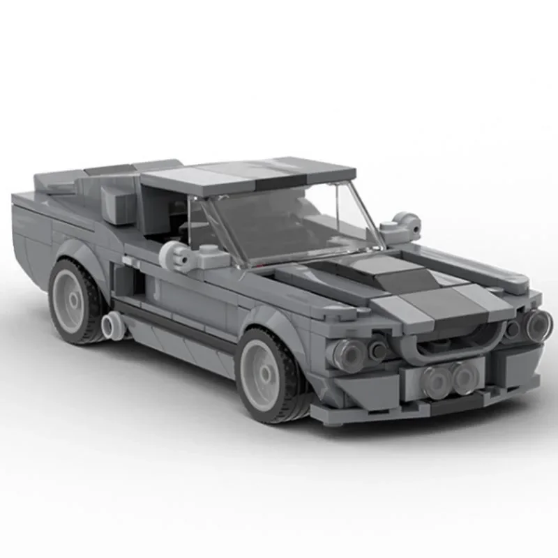 MOC-57356 Speed City Cars Champion Racer Классический суперкар Forded Mustanged Shelbyed GT500 Строительные