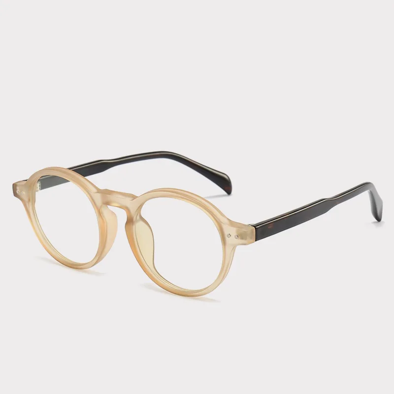

Круглые очки Zerosun для близорукости для мужчин и женщин, прозрачные оранжевые очки в оправе, зеленые, черные, с защитой от синего света, 0 -100, 150,...