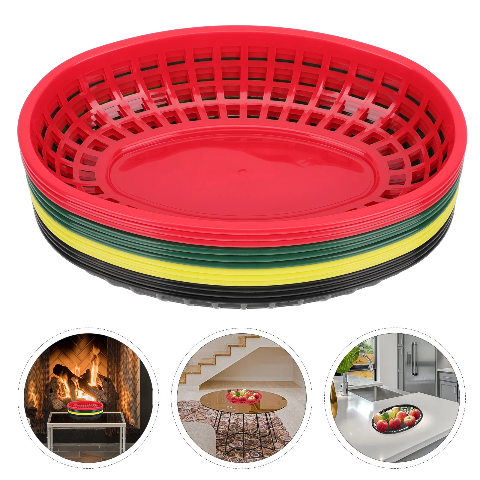 

12pcs Baskets Food Baskets Storage Containers Snacks Swerving Trays Food Storage Baskets for Living Room Home