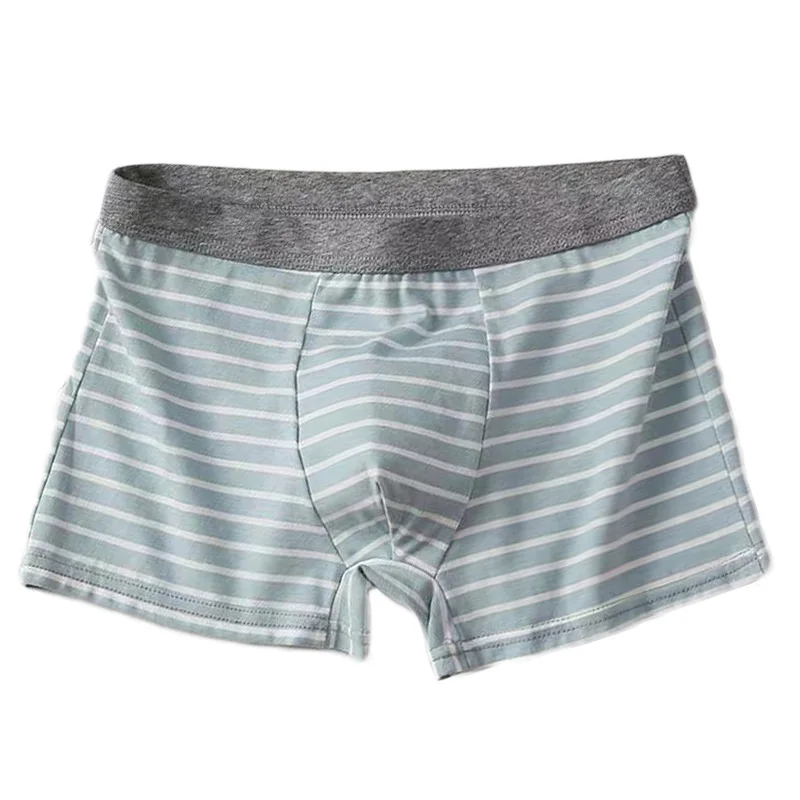 Трусы-боксеры мужские 4 шт. хлопковые шорты мягкое нижнее белье в полоску со