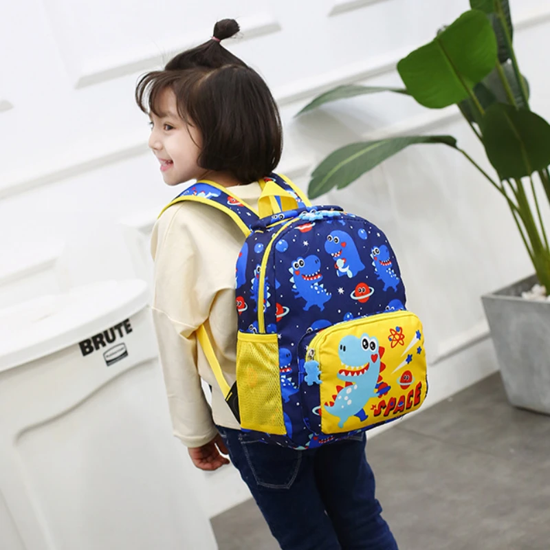 3-6 Years Old Girls Boys Dinosaur Cartoon School Bags New Children Cute Fashion Nylon Backpacks for Travel Kids Small Bag Hot