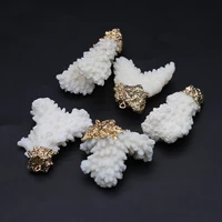 natural white coral pendant irregural fashion coral pendant charms for diy making jewelry necklace accessories 20x40 30x50mm