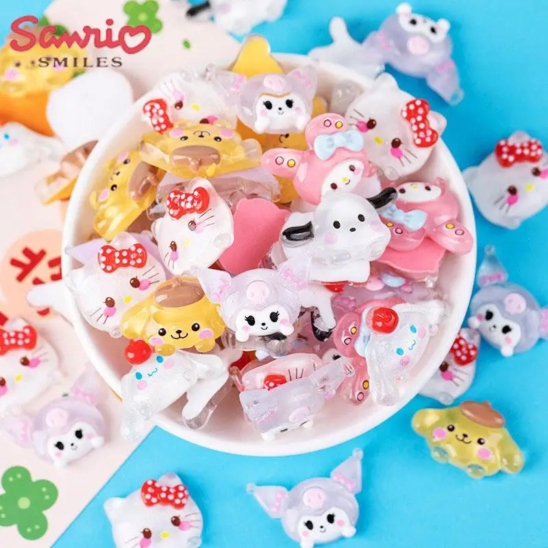 

10 шт. Kawaii DIY аксессуары Hello Kittys Sanrio Kuromi аниме милые телефонные искусственные заколки украшения для ногтей подарки игрушки для девочек