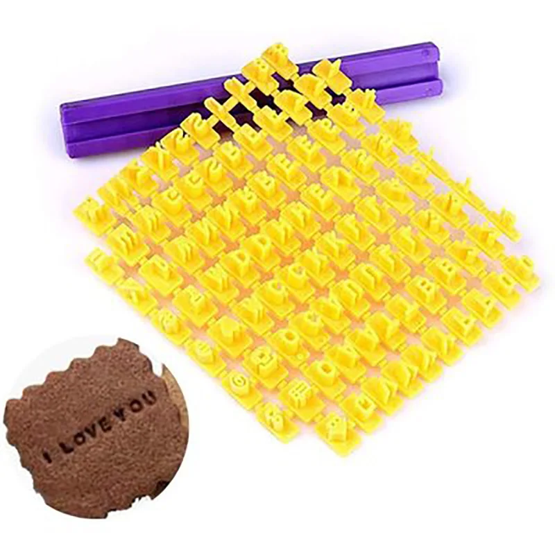 

Alphabet Letter Number Cookie Press Stamp Embosser Chocolates Cutter Fondant Biscuit Mould Cake Baking Tools Kitchen Accessories