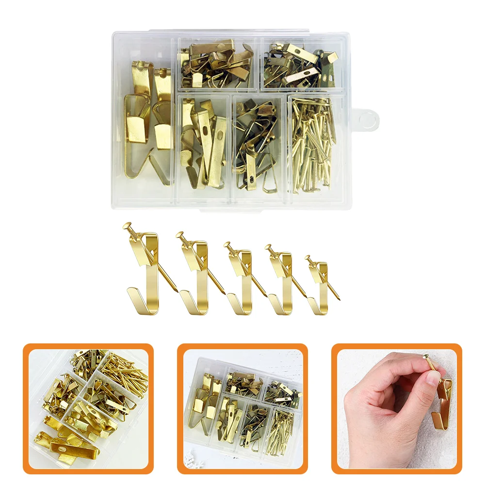 

Picture Hanging Kit Hangers Frame Hook Metal Set Ring D Photo Hanger Wall Mirrors Canvas Hooks Assortment