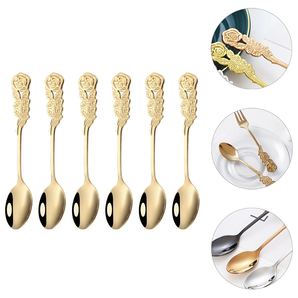 

6 шт. практичная ложка для перемешивания кофе, прочная десертная ложка, кухонное приспособление