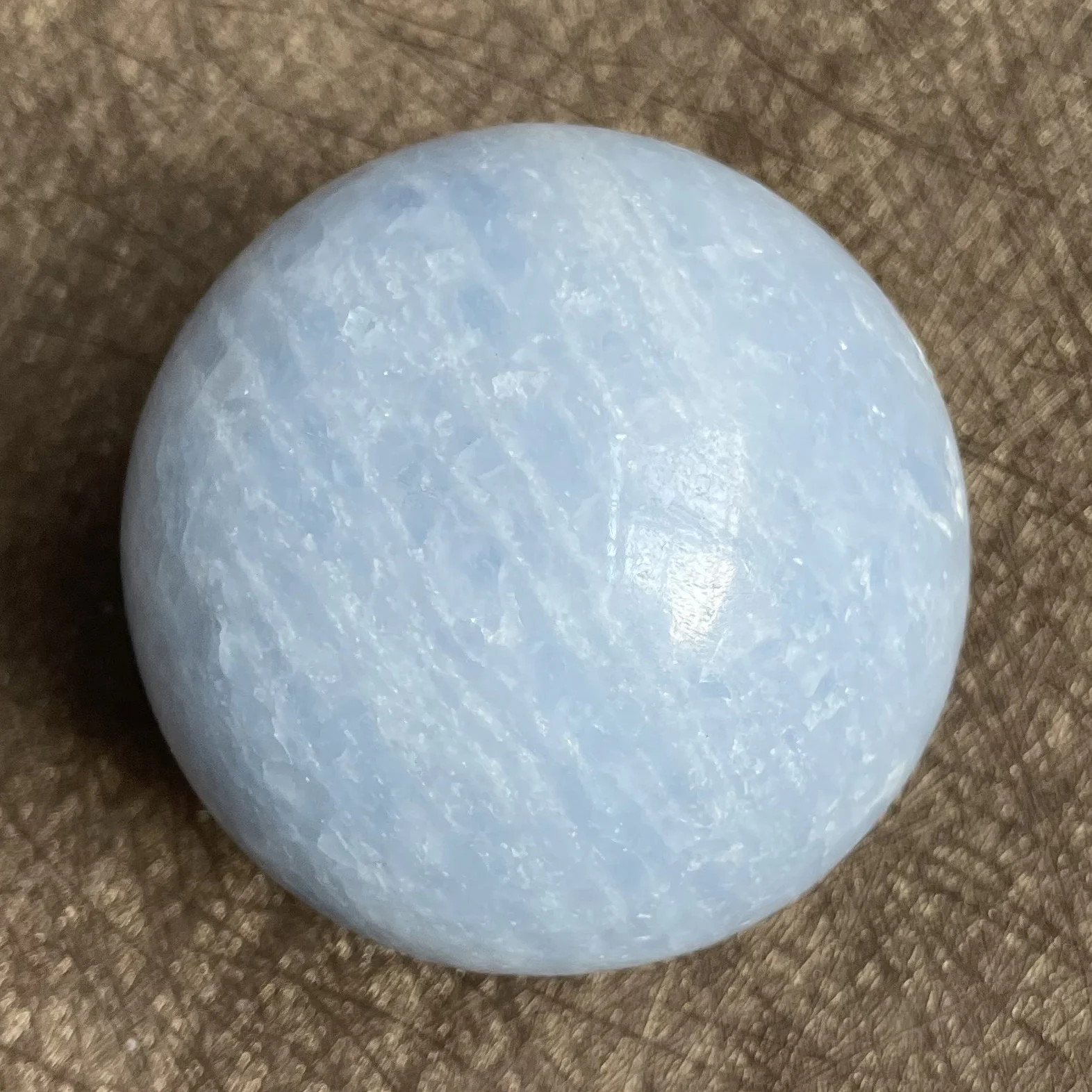 

60mm Natural Celestite Sphere Polished Crystal Ball Quartz Rock Decoration Stone Mineral Healing Reiki T5
